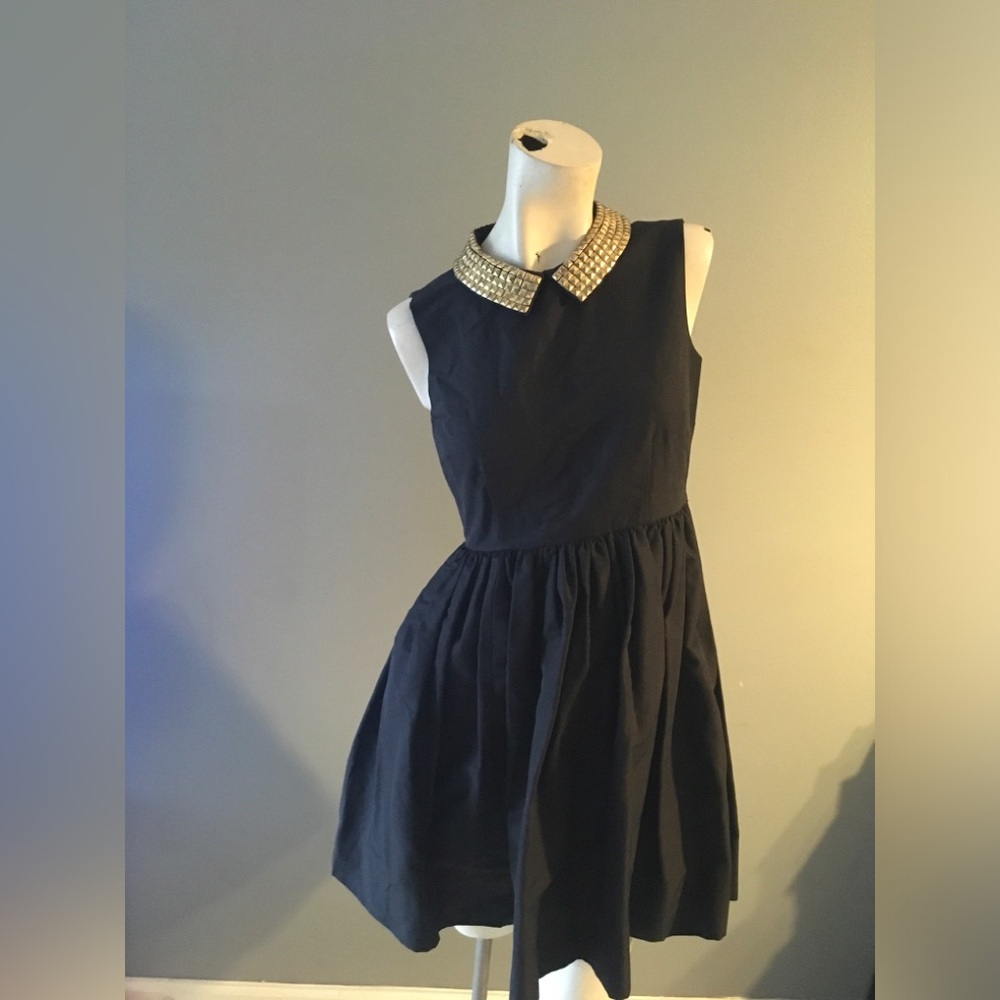 Kate Spade New York Look For The Silver Lining Black Formal Mini  Dress Sz Small